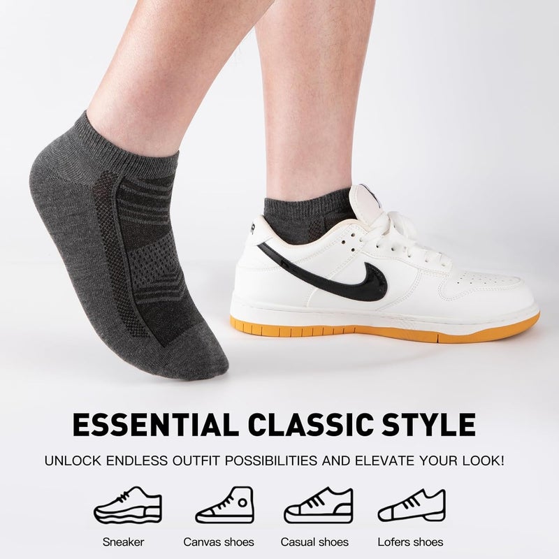 EverKnits Store 15 Pairs Lightweight Ankle Socks Men/Women - Breathable Bulk Thin Low Cut Socks Value Pack - Image 3